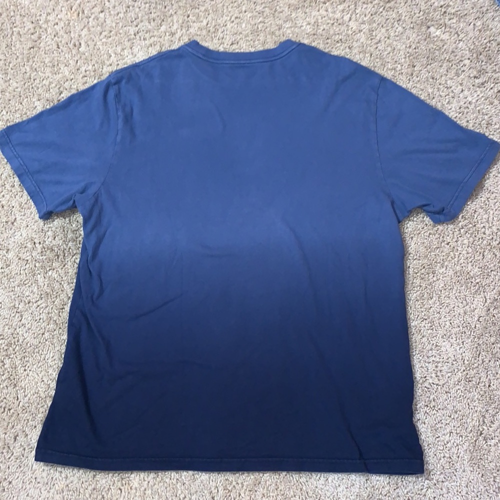 Men’s American Eagle Outfitters Blue Ombré Logo Short Sleeve T-Shirt Large - Picture 6 of 7